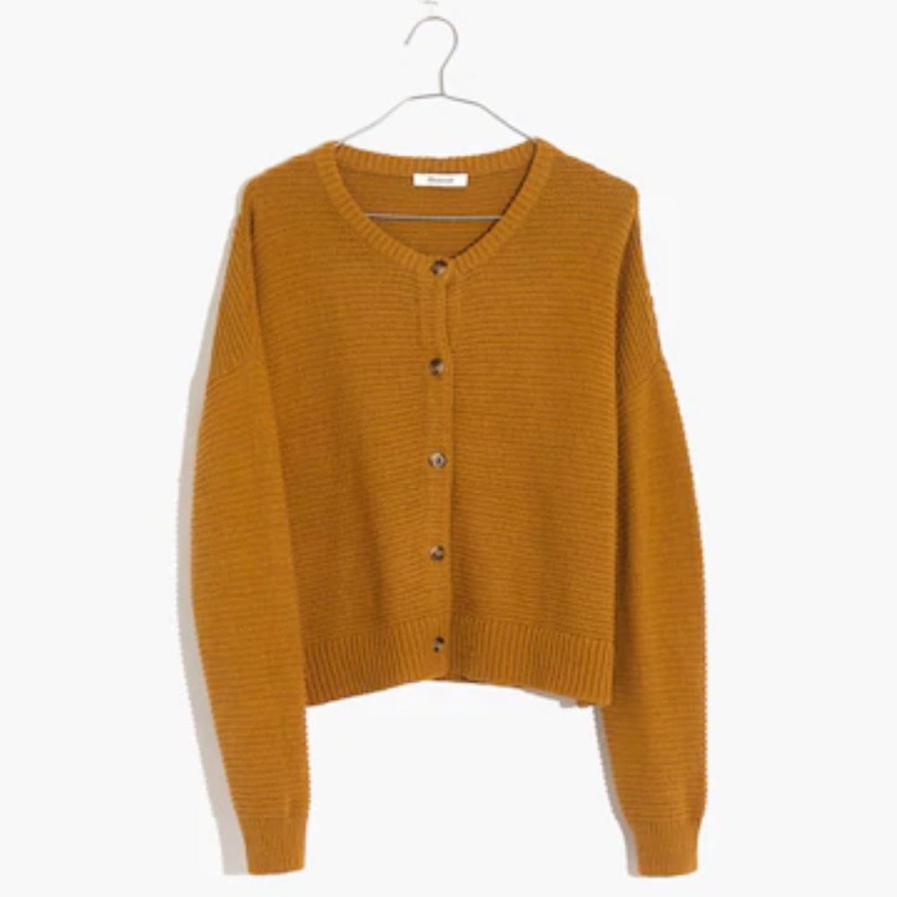 Madewell gold denville cardigan